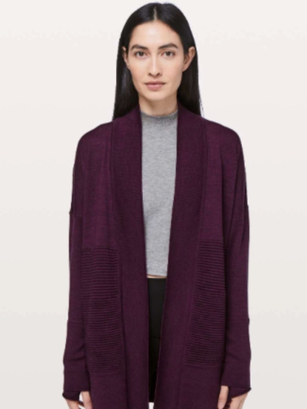 Lululemon Sit In Lotus Wrap II Cardigan - Heathered Plum